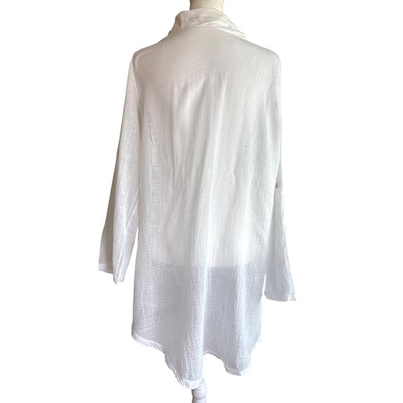 Scandal Italy Lightweight Sheer Linen Tunic Cover Up M/L Lagonlook‎ Hand-dyed - Picture 5 of 8